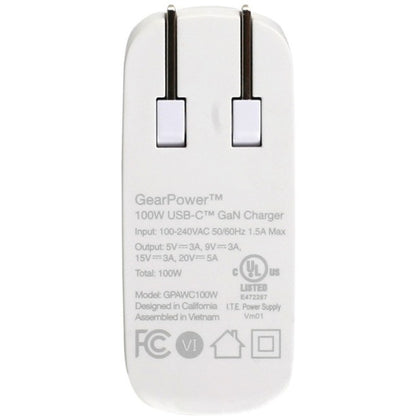 Alternate-Image3 Image for IOGEAR GearPower 100W USB-C GaN Charger