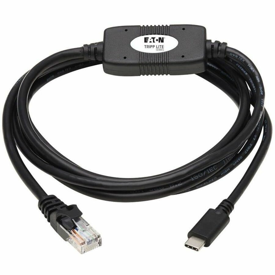 Alternate-Image1 Image for Eaton Tripp Lite Series USB-C to RJ45 Serial Rollover Cable (M/M) - Cisco Compatible, 250 Kbps, 6 ft. (1.8 m)