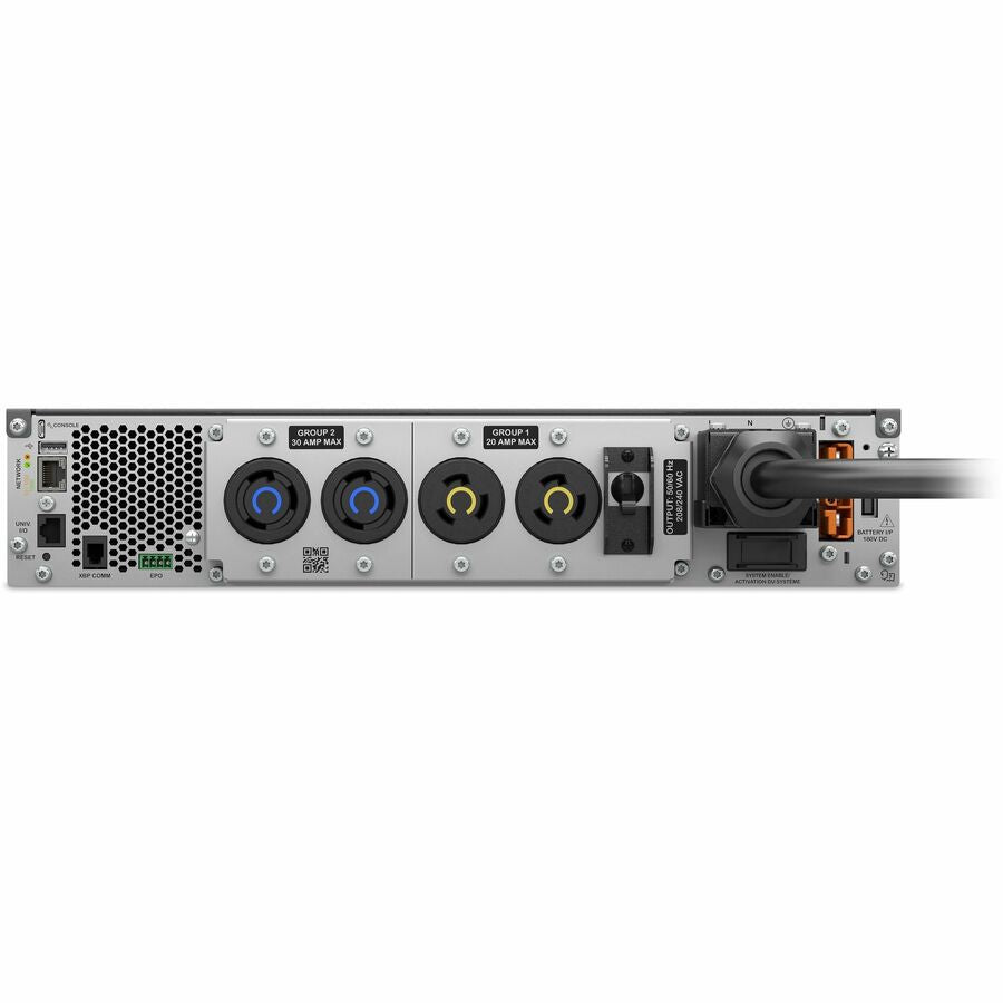 Rear Image for APC Smart-UPS Ultra On-Line, 5000VA, Lithium-ion, Rack/Tower 2U, 208V, 2 L6-20R + 2 L6-30R NEMA outlets, Network Card, Extended runtime, W/rail kit