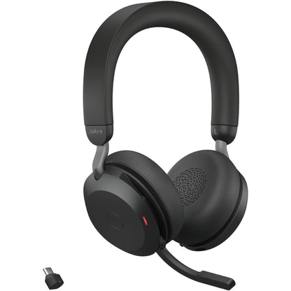 Main Image for Jabra Evolve2 75 Wireless On-ear Stereo Headset - USB-C - Unified Communication - Black - Binaural - Ear-cup - 3000 cm - Bluetooth - 20 Hz to 20 kHz - MEMS Technology Microphone - Noise Cancelling