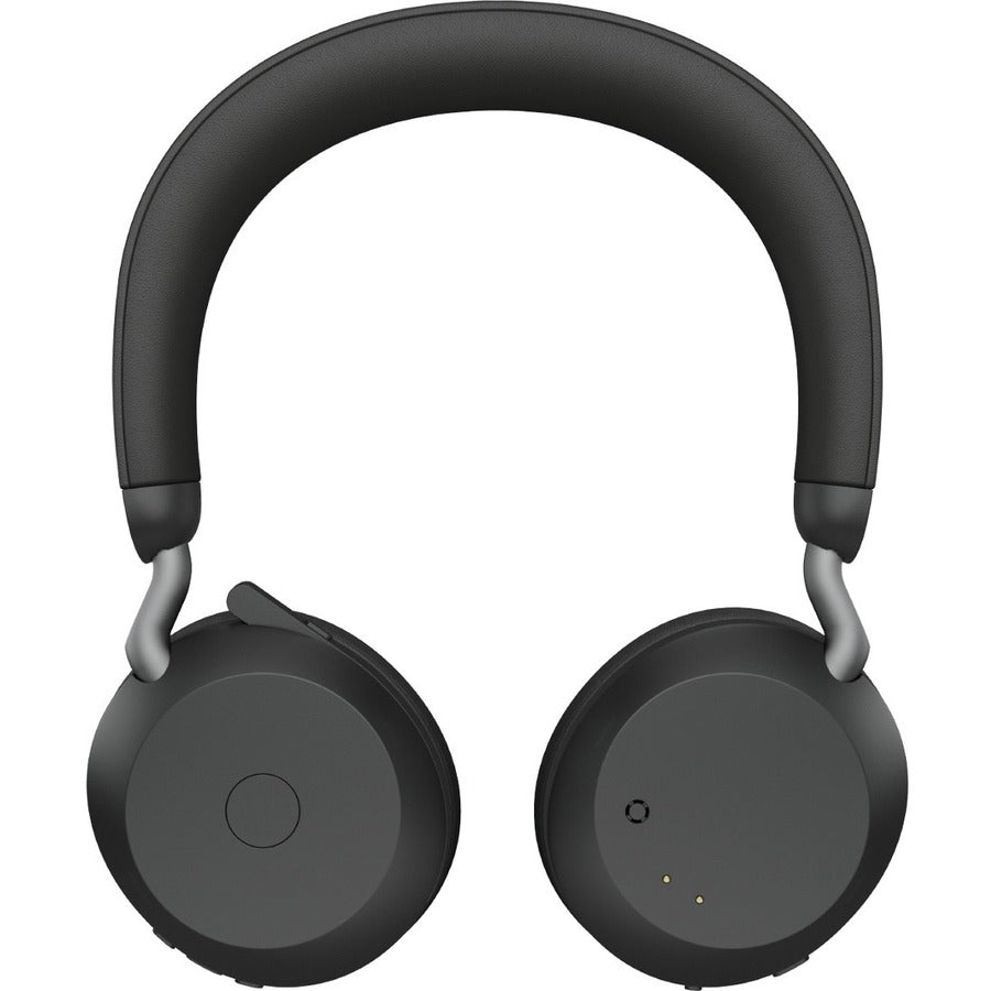 Alternate-Image1 Image for Jabra Evolve2 75 Wireless On-ear Stereo Headset - USB-C - Unified Communication - Black - Binaural - Ear-cup - 3000 cm - Bluetooth - 20 Hz to 20 kHz - MEMS Technology Microphone - Noise Cancelling