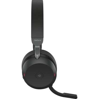Right Image for Jabra Evolve2 75 Wireless On-ear Stereo Headset - USB-C - For MS Teams - With Charging Stand - Black - Binaural - Ear-cup - 3000 cm - Bluetooth - 20 Hz to 20 kHz - MEMS Technology Microphone - Noise Cancelling