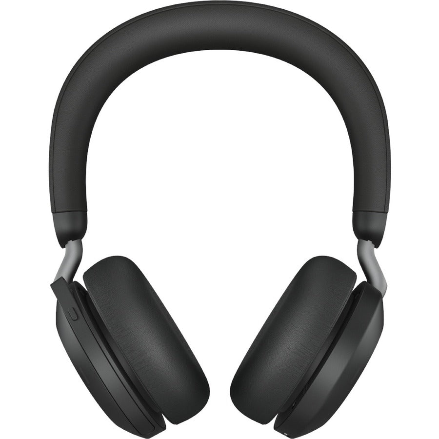Front Image for Jabra Evolve2 75 Wireless On-ear Stereo Headset - USB-C - For MS Teams - Black - Binaural - Ear-cup - 3000 cm - Bluetooth - 20 Hz to 20 kHz - MEMS Technology Microphone - Noise Cancelling