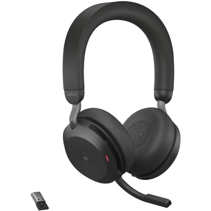 Main Image for Jabra Evolve2 75 Wireless On-ear Stereo Headset - USB-A - For MS Teams - With Charging Stand - Black - Binaural - Ear-cup - 3000 cm - Bluetooth - 20 Hz to 20 kHz - MEMS Technology Microphone - Noise Cancelling