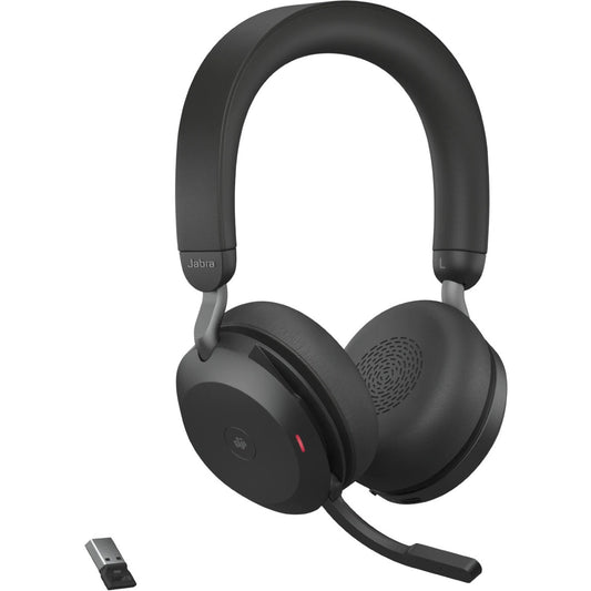 Main Image for Jabra Evolve2 75 Wireless On-ear Stereo Headset - USB-A - For MS Teams - Black - Binaural - Ear-cup - 3000 cm - Bluetooth - 20 Hz to 20 kHz - MEMS Technology Microphone - Noise Cancelling