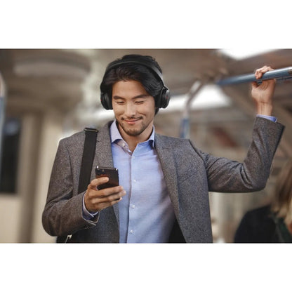 Alternate-Image5 Image for Jabra Evolve2 75 Wireless On-ear Stereo Headset - USB-A - For MS Teams - Black - Binaural - Ear-cup - 3000 cm - Bluetooth - 20 Hz to 20 kHz - MEMS Technology Microphone - Noise Cancelling
