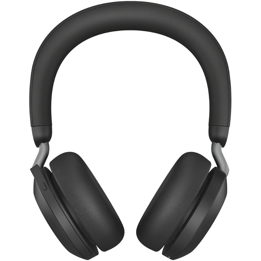 Front Image for Jabra Evolve2 75 Wireless On-ear Stereo Headset - USB-A - For MS Teams - Black - Binaural - Ear-cup - 3000 cm - Bluetooth - 20 Hz to 20 kHz - MEMS Technology Microphone - Noise Cancelling