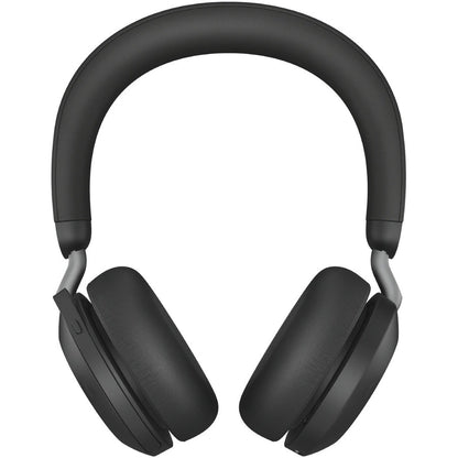 Front Image for Jabra Evolve2 75 Wireless On-ear Stereo Headset - USB-A - For MS Teams - Black - Binaural - Ear-cup - 3000 cm - Bluetooth - 20 Hz to 20 kHz - MEMS Technology Microphone - Noise Cancelling