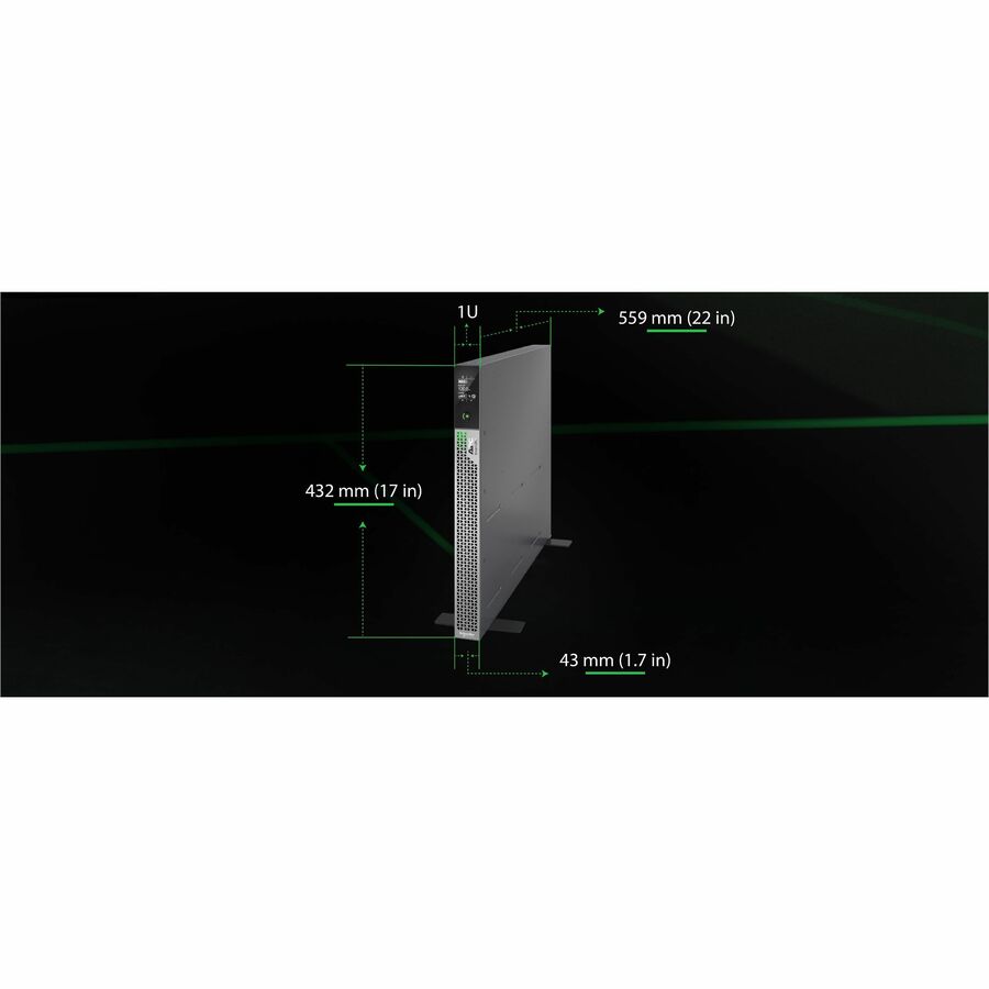 Alternate-Image1 Image for APC Smart-UPS Ultra On-Line, 3000VA, Lithium-ion, Rack/Tower 1U, 120V, 5x 5-20R, 1x L5-30R NEMA outlets, SmartConnect, Extended runtime, W/rail kit