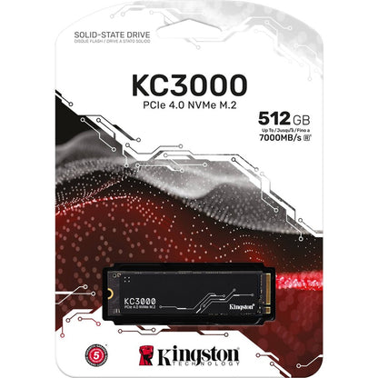 Alternate-Image1 Image for Kingston KC3000 512 GB Solid State Drive - M.2 2280 Internal - PCI Express NVMe (PCI Express NVMe 4.0 x4)