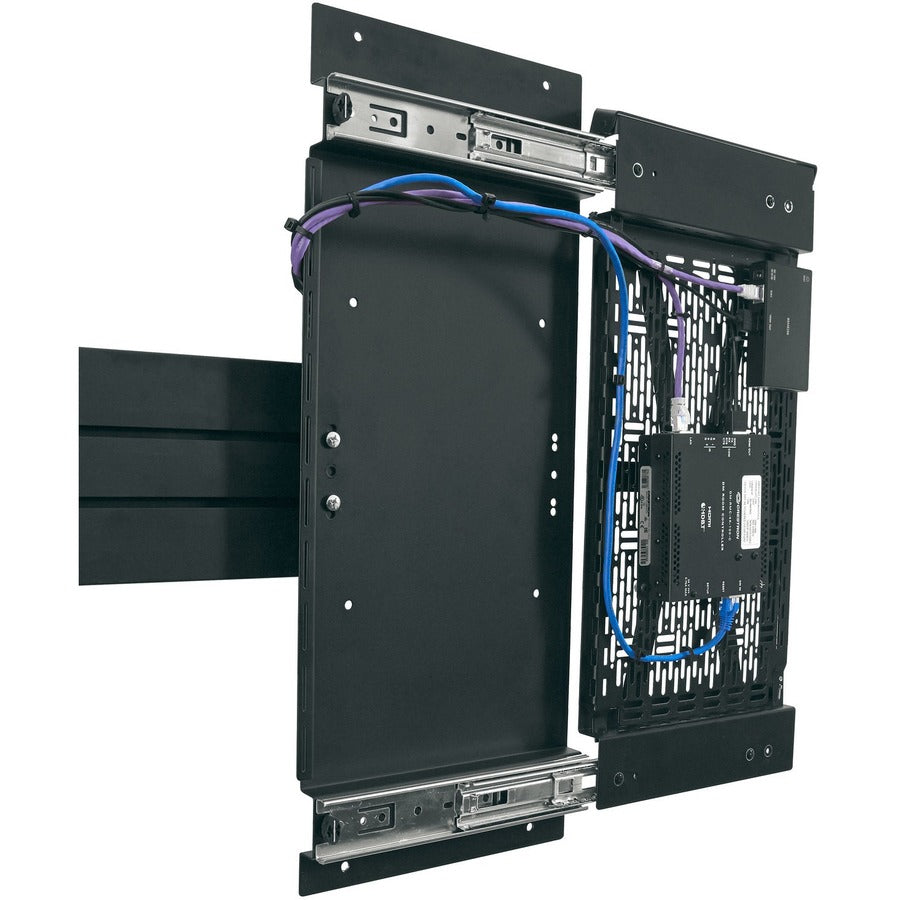 Alternate-Image2 Image for Chief Proximity Component Storage Slide-Lock Panel for AV Systems - Black