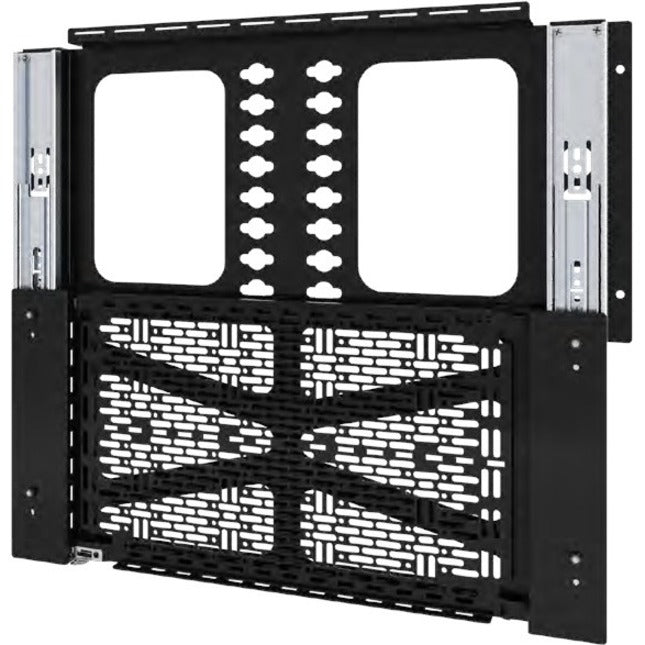 Left Image for Chief Proximity Component Storage Slide-Lock Panel for AV Systems - Black