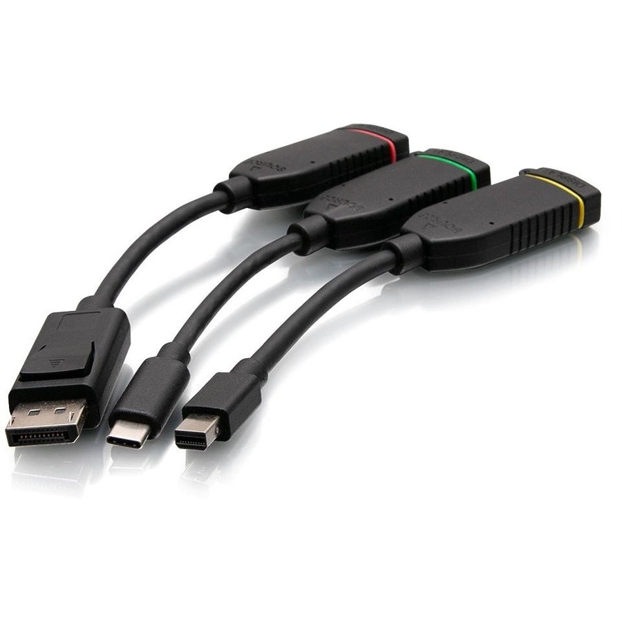 Alternate-Image3 Image for C2G Universal 4K HDMI&reg; Dongle Adapter Ring with Color Coded Mini DisplayPort™, DisplayPort, and USB-C&reg;