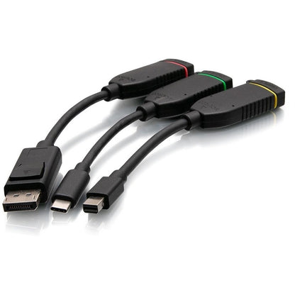 Alternate-Image3 Image for C2G Universal 4K HDMI&reg; Dongle Adapter Ring with Color Coded Mini DisplayPort™, DisplayPort, and USB-C&reg;