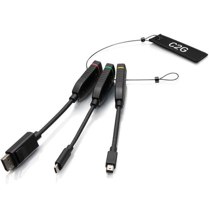 Alternate-Image1 Image for C2G Universal 4K HDMI&reg; Dongle Adapter Ring with Color Coded Mini DisplayPort™, DisplayPort, and USB-C&reg;
