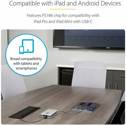 Alternate-Image3 Image for StarTech USB C Multiport Adapter, USB C to 4K 60Hz HDMI 2.0, 2-Port 10Gbps USB Hub, 100W Power Delivery Pass-through, GbE, SD/MicroSD