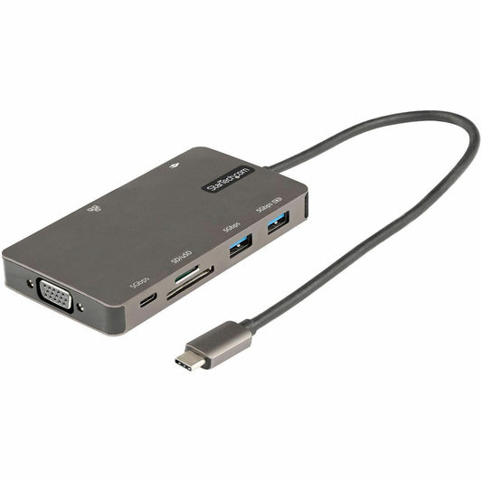 Main Image for StarTech.com USB C Multiport Adapter, HDMI 4K 30Hz or VGA, 5Gbps USB 3.0 Hub (USB A / USB C Ports), 100W Power Delivery, SD/Micro SD, GbE