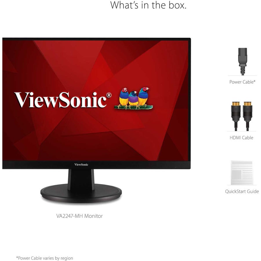 Alternate-Image10 Image for ViewSonic VA2247-MH 22 Inch Full HD 1080p Monitor with Ultra-Thin Bezel, AMD FreeSync, 75 Hz, Eye Care, HDMI, VGA Inputs for Home and Office
