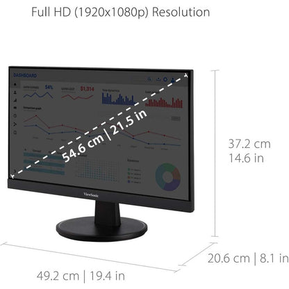 Alternate-Image8 Image for ViewSonic VA2247-MH 22 Inch Full HD 1080p Monitor with Ultra-Thin Bezel, AMD FreeSync, 75 Hz, Eye Care, HDMI, VGA Inputs for Home and Office