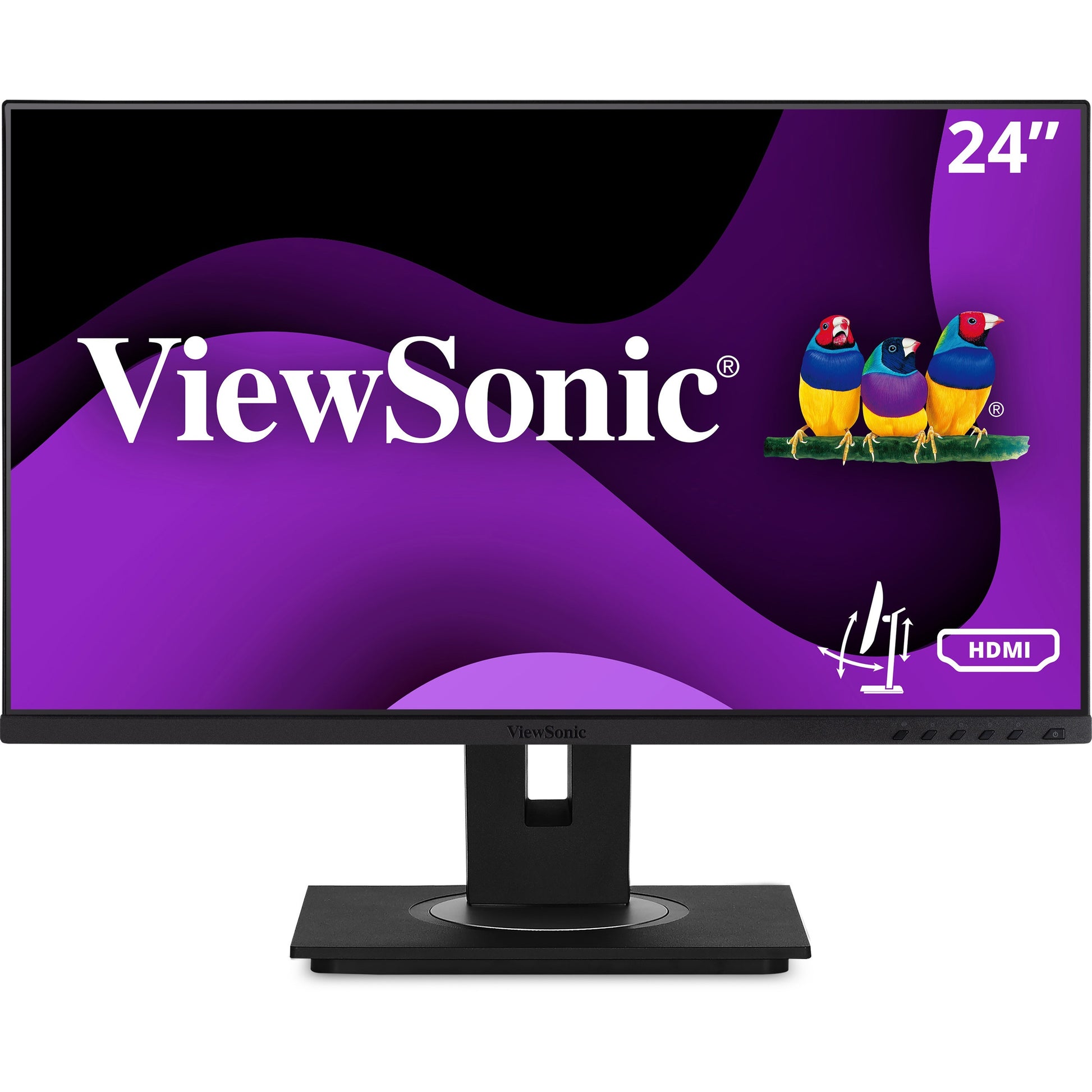 Main Image for ViewSonic VG2448A 24 Inch 1080p Monitor, IPS Display with Ultra-Thin Bezels for Smooth Home and Office Productivity, Advanced Ergonomics, HDMI, DisplayPort, USB, and VGA Inputs