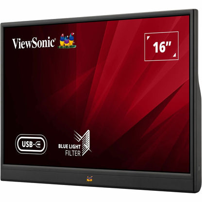 Alternate-Image1 Image for ViewSonic VA1655 15.6 Inch 1080p Portable IPS Monitor with Mobile Ergonomics, USB C, Mini HDMI and a Protective Case for Home and Office