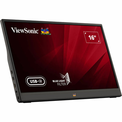 Main Image for ViewSonic VA1655 15.6 Inch 1080p Portable IPS Monitor with Mobile Ergonomics, USB C, Mini HDMI and a Protective Case for Home and Office