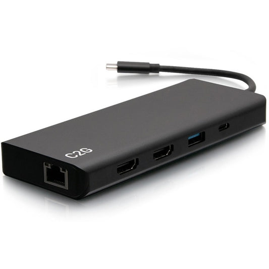 Main Image for C2G USB C Docking Station - Dual Monitor Docking Station with 4K HDMI, USB, Ethernet, and AUX - Power Delivery up to 60W