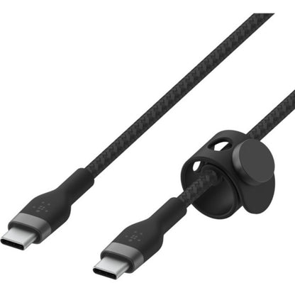 Alternate-Image3 Image for Belkin 60W USB-C to USB-C Cable - 480 Mbps - Silicone, Braided - M/M - 3m/9.9ft - Black