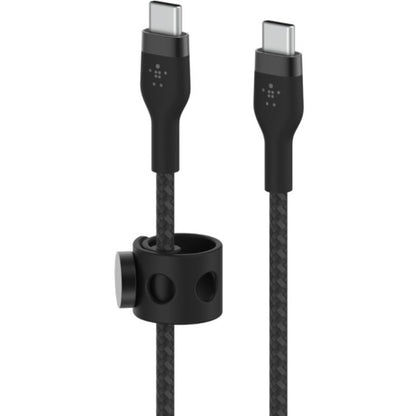 Alternate-Image2 Image for Belkin 60W USB-C to USB-C Cable - 480 Mbps - Silicone, Braided - M/M - 3m/9.9ft - Black