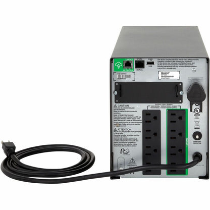 Rear Image for APC Smart-UPS, Line Interactive, 1000VA, Tower, 120V, 8x NEMA 5-15R outlets, SmartConnect Port+SmartSlot, AVR, LCD [TAA]