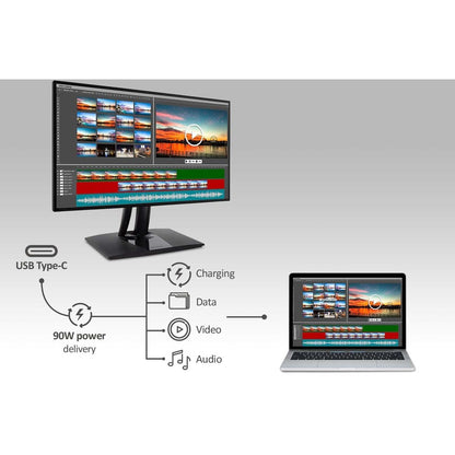 Alternate-Image7 Image for ViewSonic VP3256-4K 32 Inch Premium IPS 4K Ergonomic Monitor with Ultra-Thin Bezels, Color Accuracy, Pantone Validated, HDMI, DisplayPort and USB C for Professional Home and Office