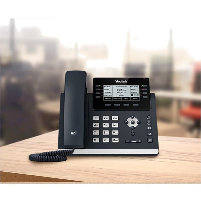 Alternate-Image3 Image for Yealink SIP-T43U IP Phone - Corded - Corded - Wall Mountable, Desktop - Classic Gray
