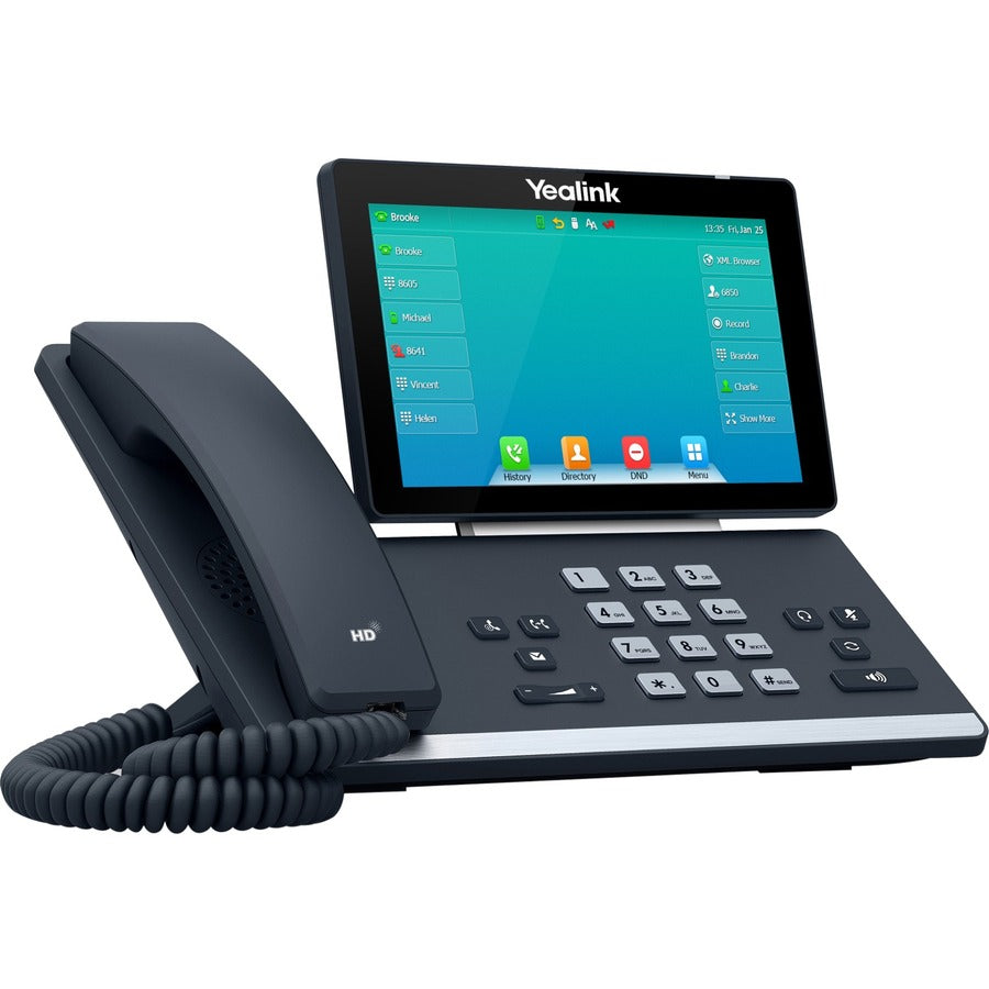 Alternate-Image1 Image for Yealink SIP-T57W IP Phone - Corded - Corded/Cordless - Bluetooth, Wi-Fi - Wall Mountable, Desktop - Classic Gray