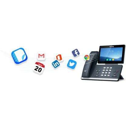 Alternate-Image1 Image for Yealink SIP-T58W Pro IP Phone - Corded/Cordless - Corded/Cordless - Bluetooth, Wi-Fi - Wall Mountable, Desktop - Classic Gray