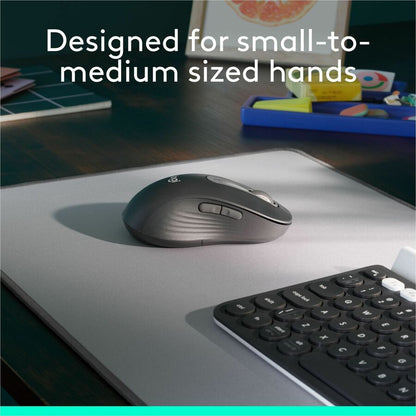Alternate-Image6 Image for Logitech Signature M650 L Full Size Wireless Mouse (Left-Handed) - For Large Sized Hands, 2-Year Battery, Silent Clicks, Customizable Side Buttons, Bluetooth, for PC/Mac/Multi-Device/Chromebook