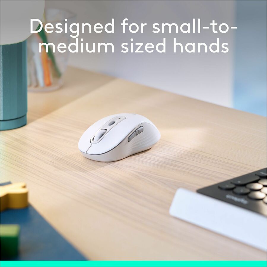 Alternate-Image8 Image for Logitech Signature M650 Wireless Mouse - For Small to Medium Sized Hands, 2-Year Battery, Silent Clicks, Off-white