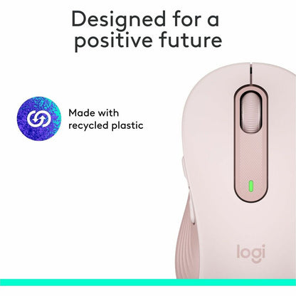 Alternate-Image1 Image for Logitech Signature M650 Wireless Mouse - For Small to Medium Sized Hands, 2-Year Battery, Silent Clicks, Rose