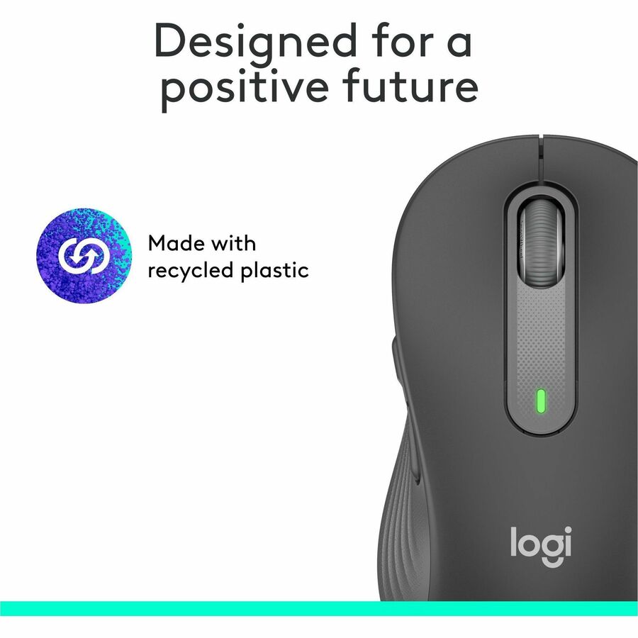 Alternate-Image9 Image for Logitech Signature M650 L Full Size Wireless Mouse - For Large Sized Hands, 2-Year Battery, Silent Clicks, Graphite