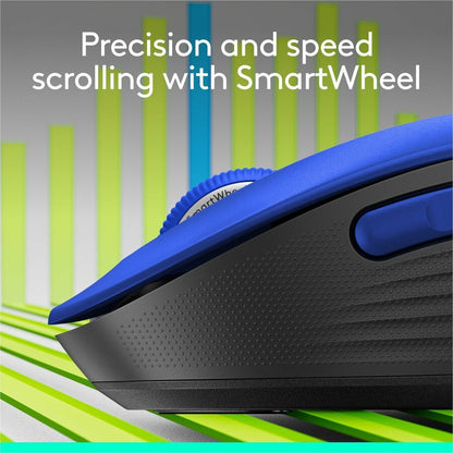 Alternate-Image1 Image for Logitech Signature M650 L Full Size Wireless Mouse - For Large Sized Hands, 2-Year Battery, Silent Clicks, Blue