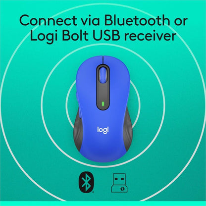 Alternate-Image3 Image for Logitech Signature M650 L Full Size Wireless Mouse - For Large Sized Hands, 2-Year Battery, Silent Clicks, Blue