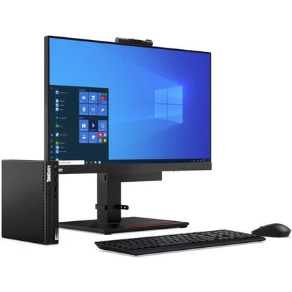 Alternate-Image4 Image for Lenovo ThinkCentre M75q Gen 2 11JN002PUS Desktop Computer - AMD Ryzen 5 PRO 5650GE - 8 GB - 256 GB PCI Express NVMe SSD - Tiny - Black