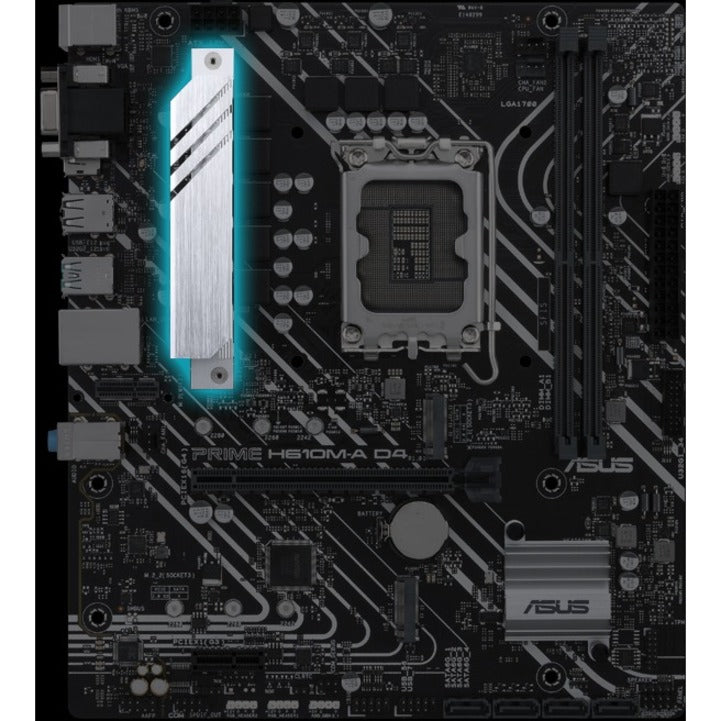 Alternate-Image1 Image for Asus Prime H610M-A D4-CSM Desktop Motherboard - Intel H610 Chipset - Socket LGA-1700 - Micro ATX