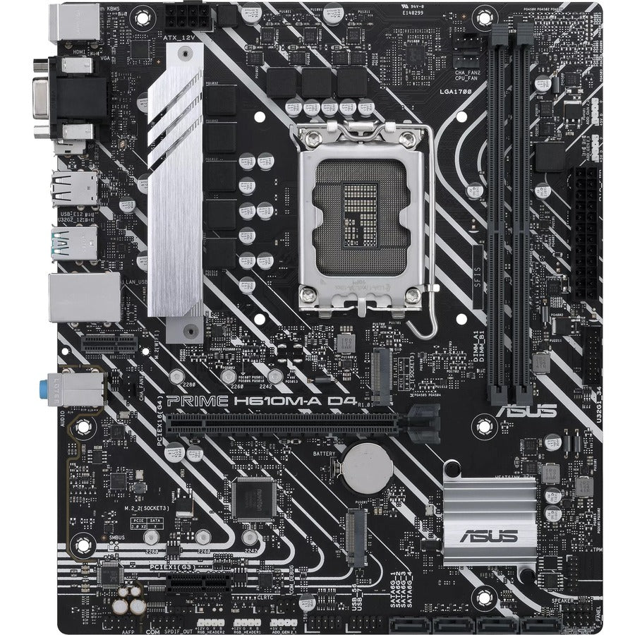 Alternate-Image6 Image for Asus Prime H610M-A D4-CSM Desktop Motherboard - Intel H610 Chipset - Socket LGA-1700 - Micro ATX