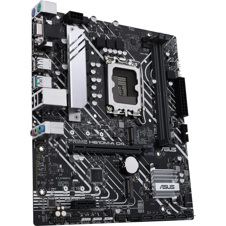 Alternate-Image3 Image for Asus Prime H610M-A D4-CSM Desktop Motherboard - Intel H610 Chipset - Socket LGA-1700 - Micro ATX