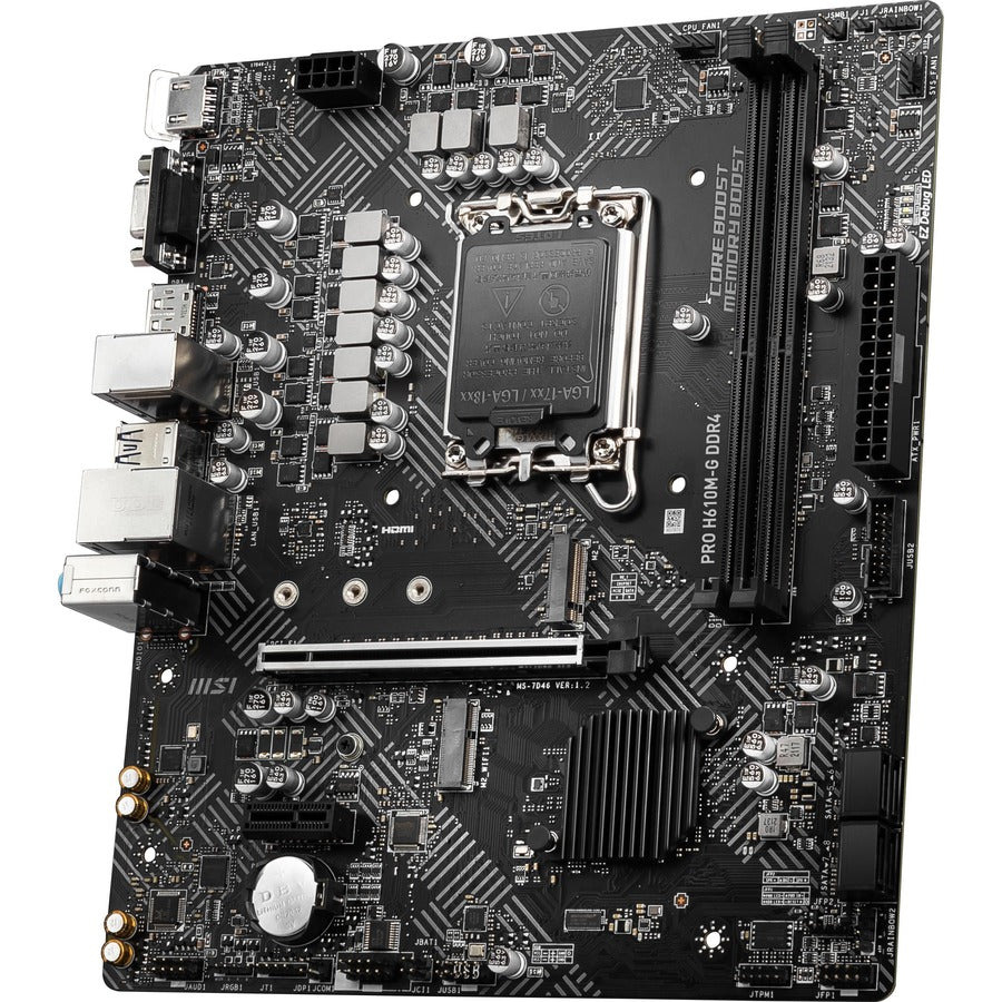 Alternate-Image3 Image for MSI H610M-G DDR4 Desktop Motherboard - Intel H610 Chipset - Socket LGA-1700 - Micro ATX
