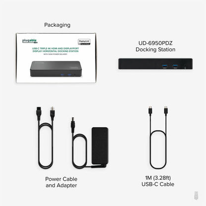 Alternate-Image5 Image for Plugable 12-in-1 USB C Triple Monitor Docking Station, Triple 4K Displays with 3X HDMI or 3X DisplayPort