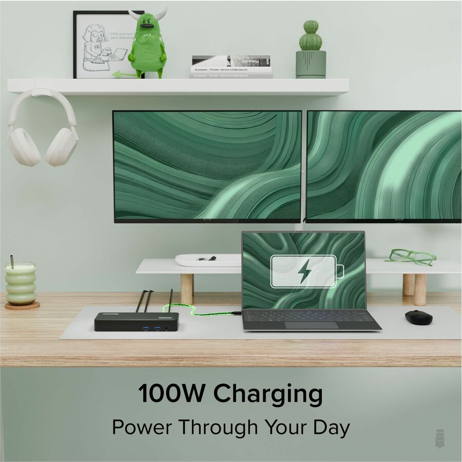 Alternate-Image3 Image for Plugable 12-in-1 USB C Triple Monitor Docking Station, Triple 4K Displays with 3X HDMI or 3X DisplayPort