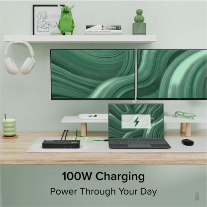 Alternate-Image3 Image for Plugable 12-in-1 USB C Triple Monitor Docking Station, Triple 4K Displays with 3X HDMI or 3X DisplayPort
