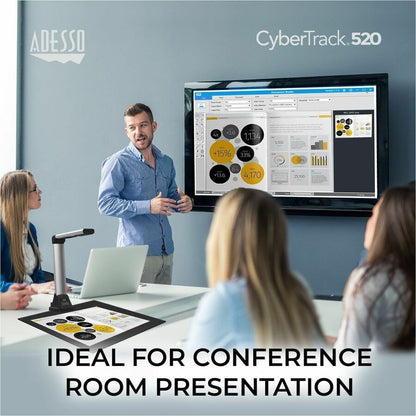 Alternate-Image1 Image for Adesso 5 Megapixel Fixed-Focus A4 Document Camera Scanner with OCR Text Recognition
