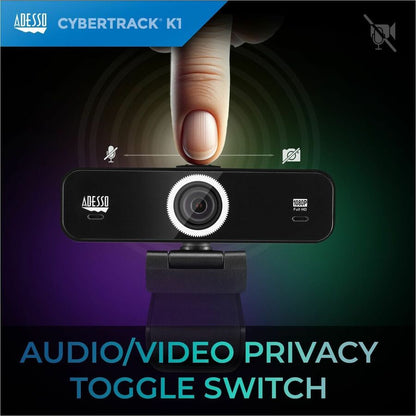Alternate-Image2 Image for Adesso CyberTrack K1 Webcam - 2.1 Megapixel - 30 fps - USB 2.0